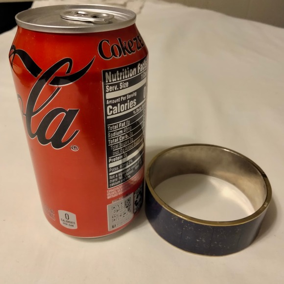 Iris Apfel & Bajalia Blue Lapis Lazuli Statement Bangle Bracelet - Picture 9 of 13